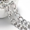 Curb chain, silver color, 10x15mm, 1m