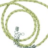 Artificial leather choker with clasp, green 45cm