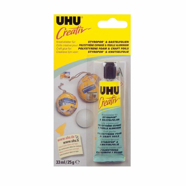 UHU Creativ - Pegamento para poliestireno y hojas de aluminio