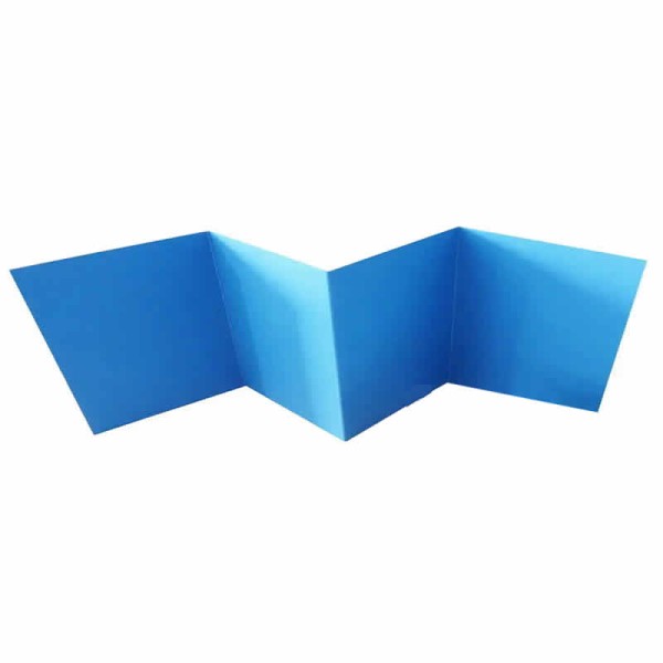 Leporello mini album, 13.5x13.5cm, azul real