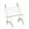 Banc en métal blanc, 6cm