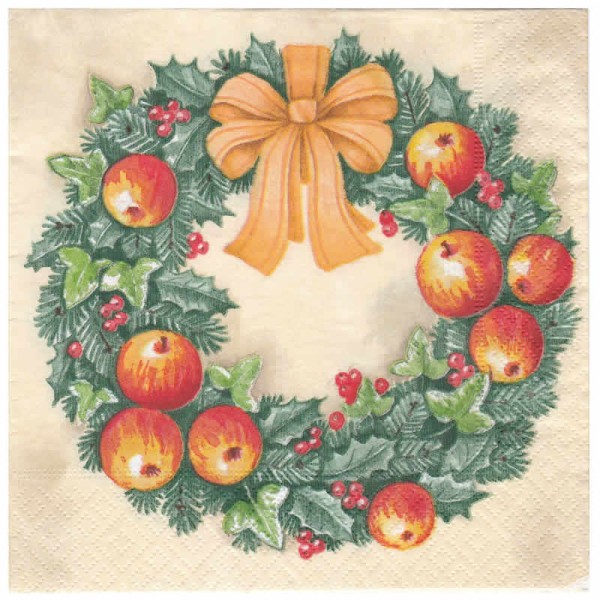 Napkin ring of apples, 1 piece