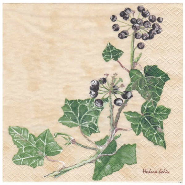 Napkin ivy and berries, 1 piece