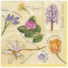 Serviette fleurs de printemps, 1 pièce