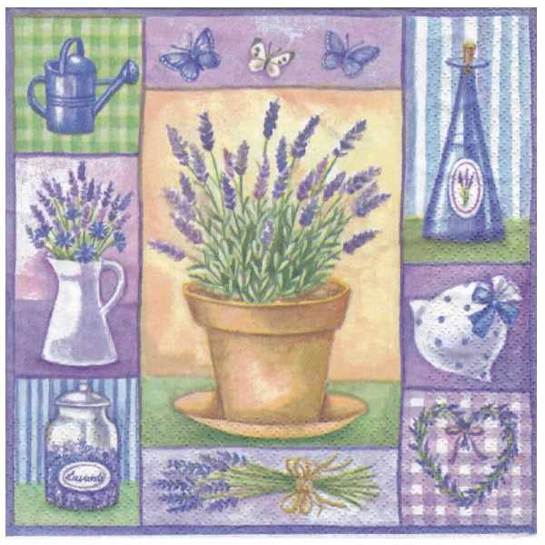 Serviette Lavendel, 1 Stk