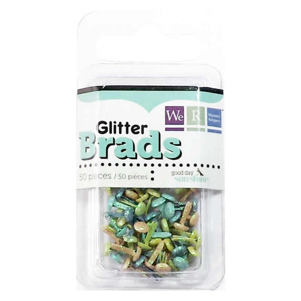 WRMK - Glitter brads Good Day Sunshine, 50pcs