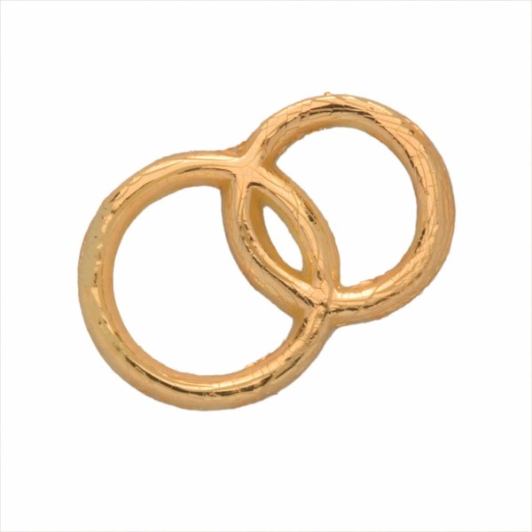 Decorative Wax Wedding rings, gold, 3x2cm