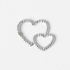 Decorative Hearts, silver, 2.5cm, 50 pcs