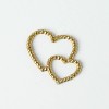 Decorative Hearts, gold, 2.5cm, 50 pcs