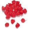 Petites roses en satin rouge, 10g