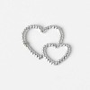 Corazones color plata, 2.5cm, 10 pz