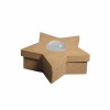 Cardboard box, star, with plastic half-globe