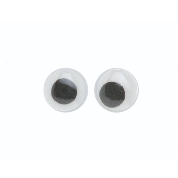 Yeux mobiles à coller, Ø16mm, 10 pièces