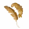 Decorative feather, gold, 2pces, 18cm
