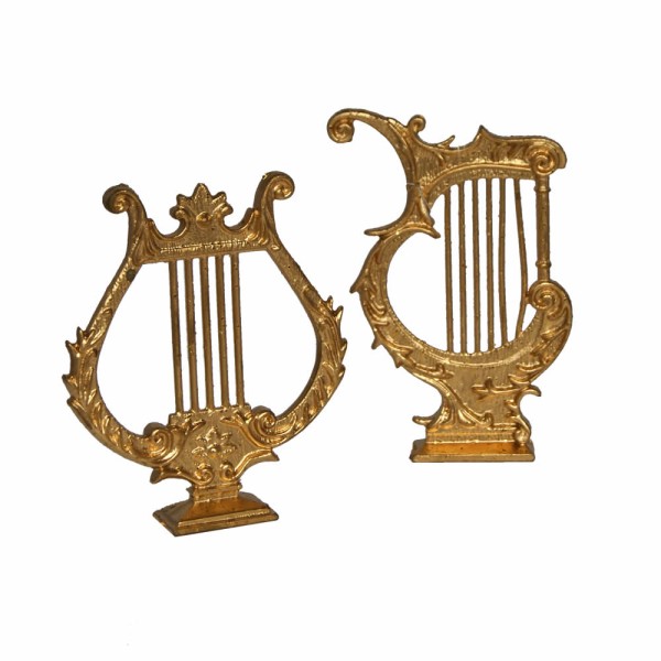 Musical Instruments gold, 9cm, 2 pcs