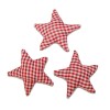 Fabric star red-white, 6cm, 1 pce
