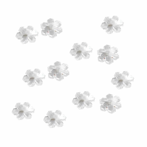 Acrylic-facet snowflake, 1.9cm, 12pces