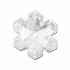 Acrylic-facet snowflake, 3.5cm, 3 pcs