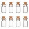 Set of 14 mini glass bottles ø8mm/h18mm