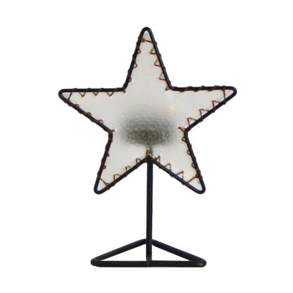Windlicht mit Folie Stern 13.5x18cm