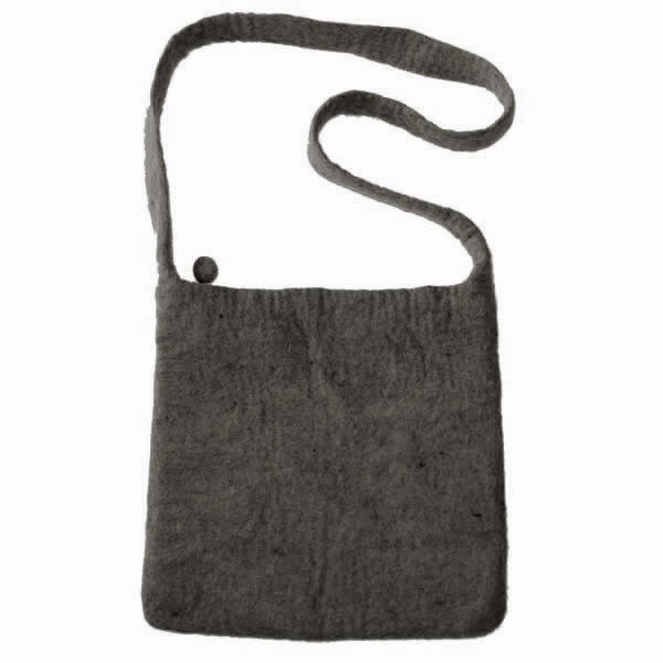 Bolsa de fieltro grande, gris