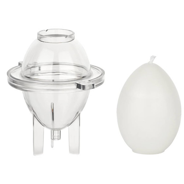 Egg-shaped candle mould