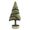 Arbre décoratif en rondins de sapin, vert, 37cm