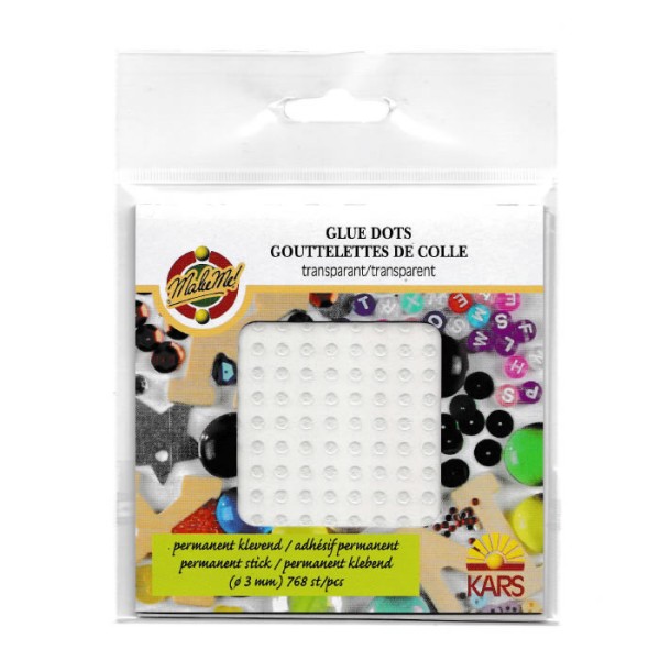 Points de colle  transparents, Ø3mm, 768 pcs