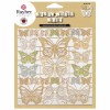 Laser punching "Butterflies" ivory, blue, green