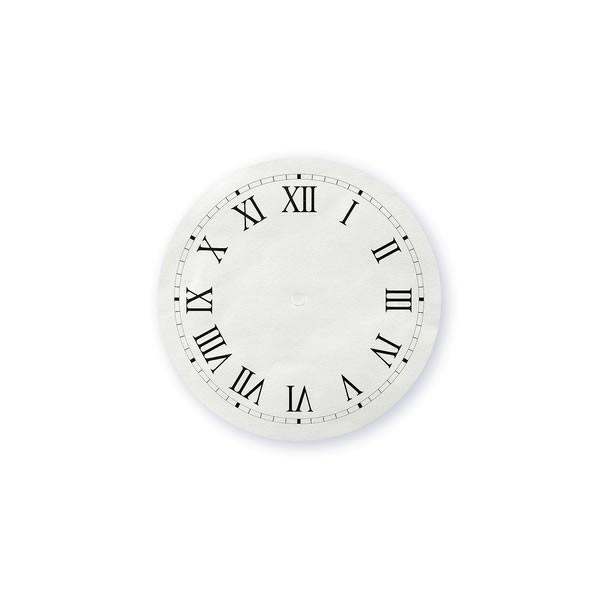 Adhesive Clock Dial, 14cm, silver