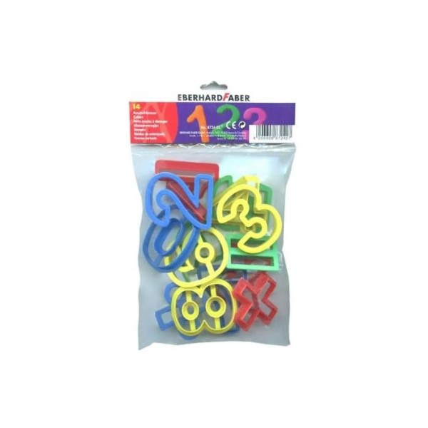 Cutters  numbers, 14 pcs, +/- 4cm