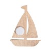 Wooden shapes ship, 3x4cm, 9 pcs