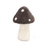 Champignon en feutre brun 12cm