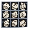 Elementos de madera : cupcakes