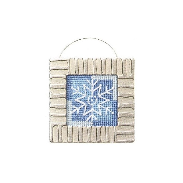 Kit snowflake with metal frame, 6x6cm