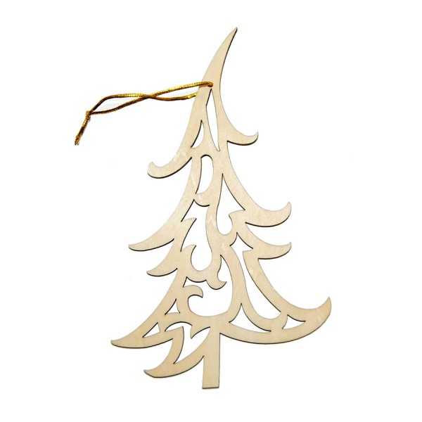 Ornement en bois "sapins" 15cm