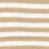 Baumwoll Loop 100x8cm, Streifen beige/weiss