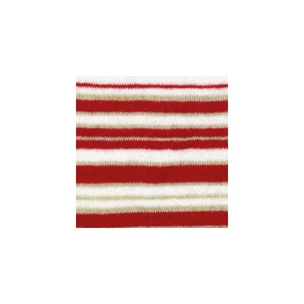 Cotton stretch tube 100x8cm, red/white/gold stripes