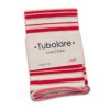 Tube en coton extensible, 100x8cm, rayé rouge/blanc/or