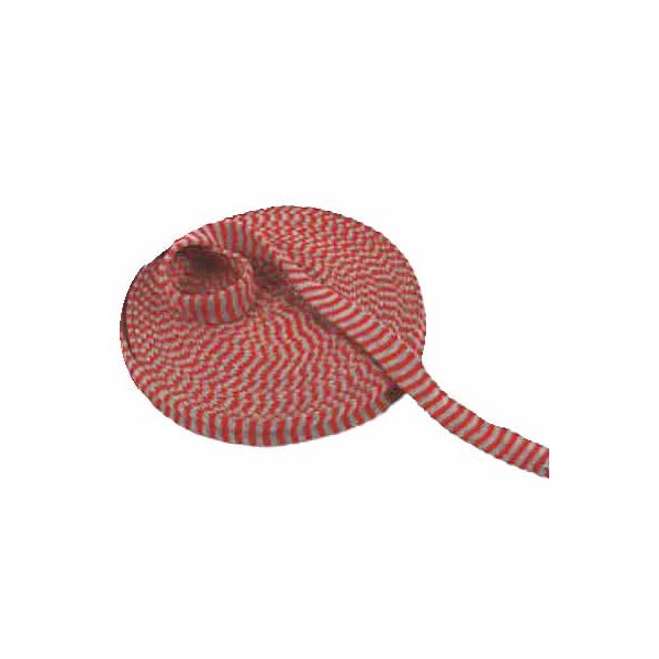 Tube en tricot rouge/gris, 40mm/75cm