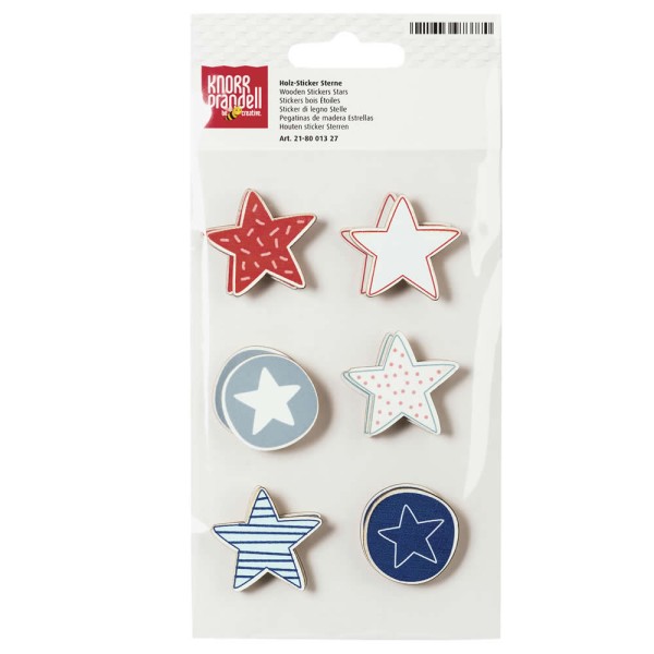 Wooden Stickers “Stars” , 12 pcs