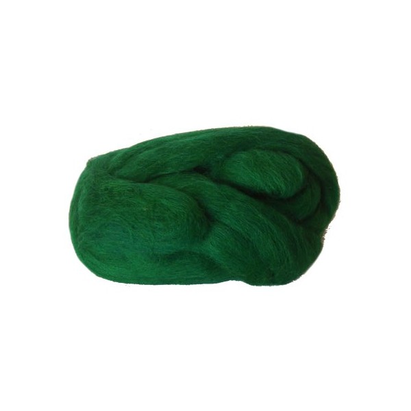 Felting wool, green