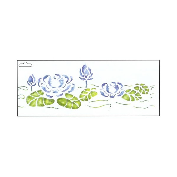 Stencil waterlilies