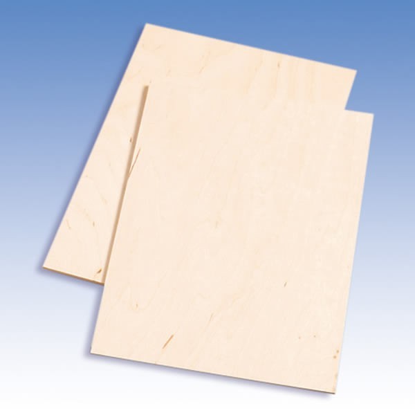 4 Holzplatten aus Birkensperrholz DIN A4 zum Laubsägen