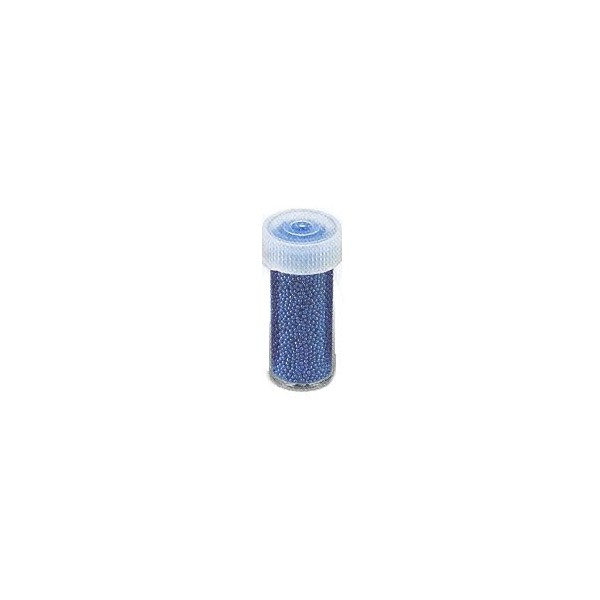 Glasperlen met. 1mm, 20g, blau