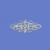Decorative element for jewels, 31x13mm, colour : old silver, 1 p