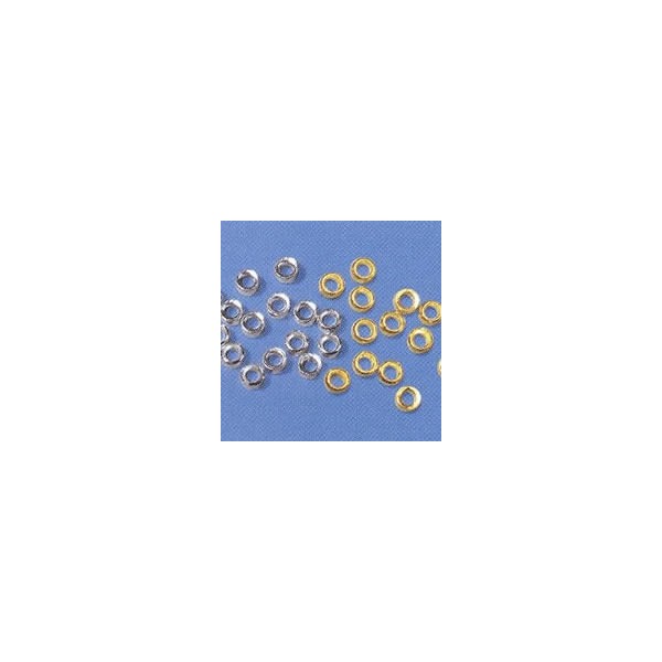 Crimp beads gold, 1.8mm, 100 pces
