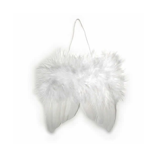 Ailes d'ange en plumes, 7cm, 2 pces