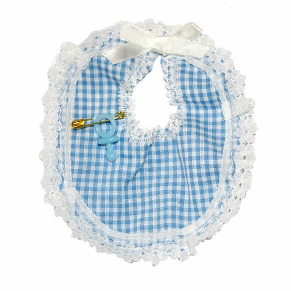 Baby-Latz mit Nuggi, blau, 10cm, 12 Stk