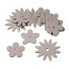 Fleurs plates en carton, 15 pces